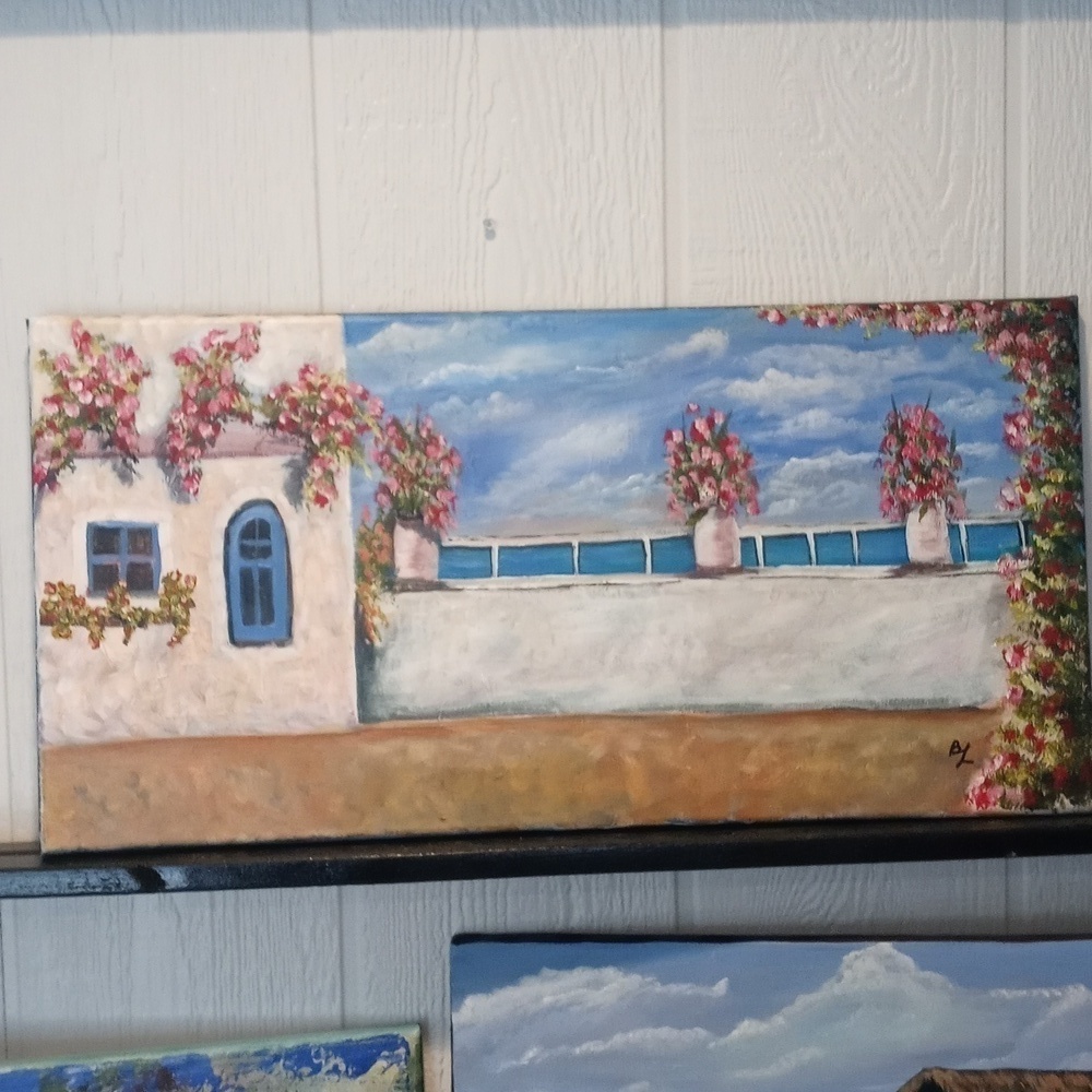 12x24" original painting acrylic on stretched canvas art by Becki